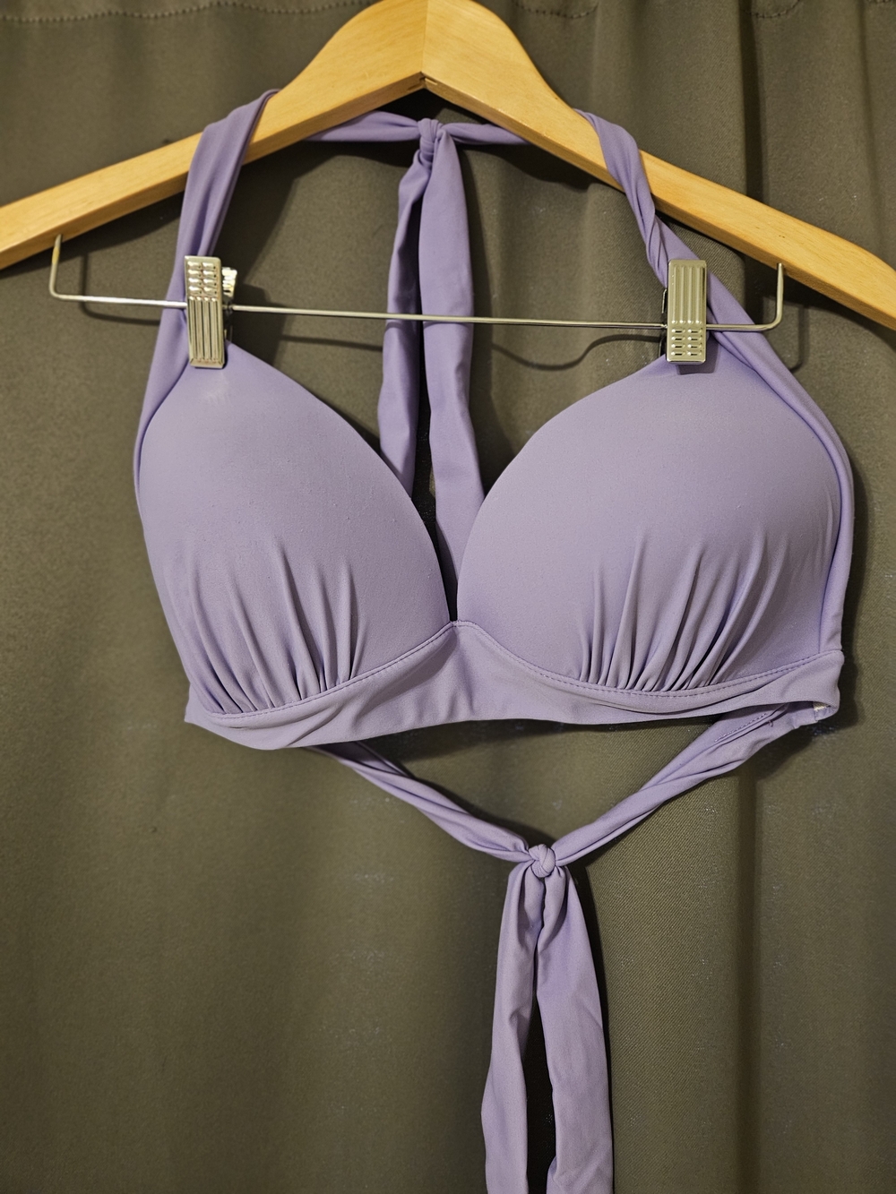 Lilac Halter Bikini Top